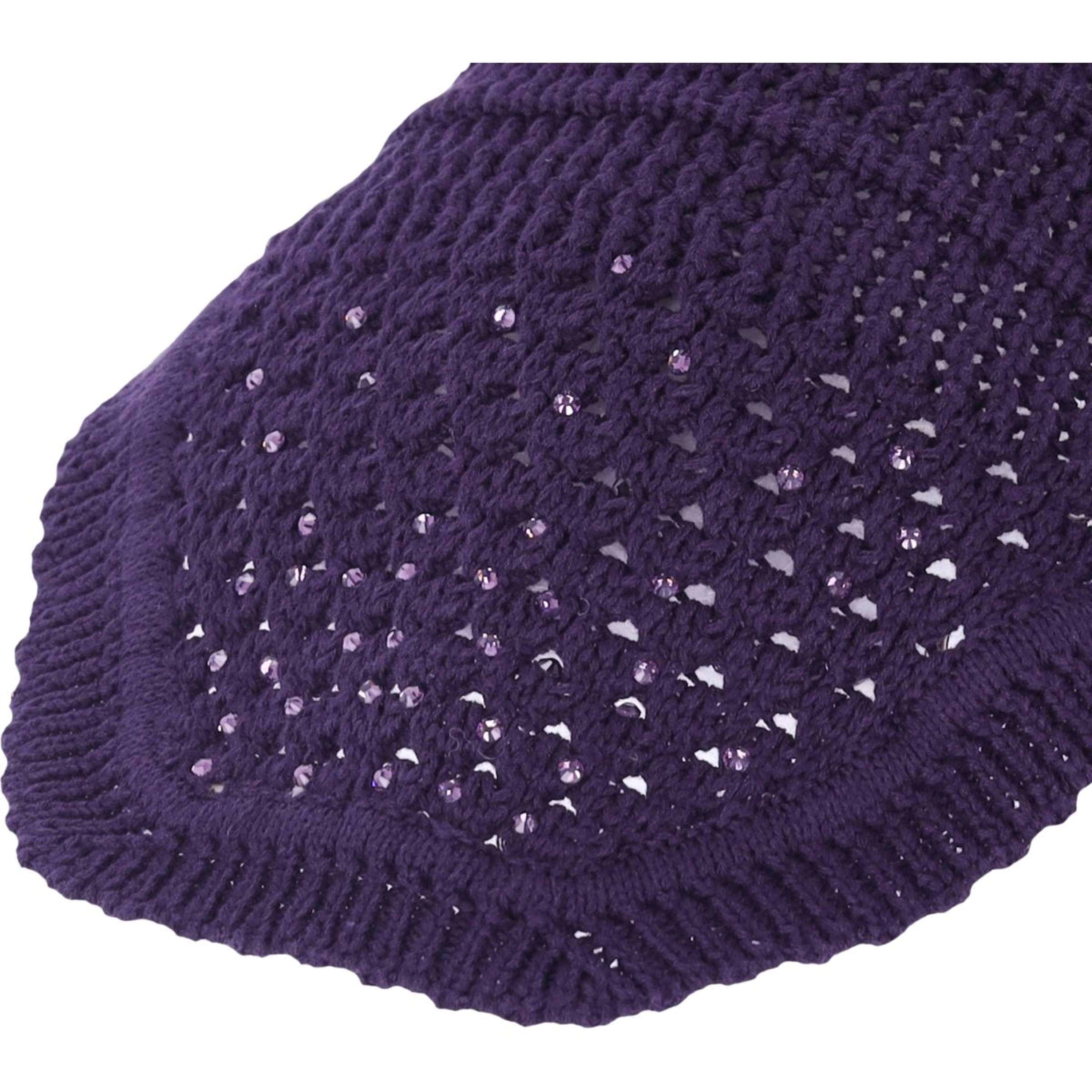 Schockemöhle Bonete para Orejas Elegant Spark Morado Oscuro