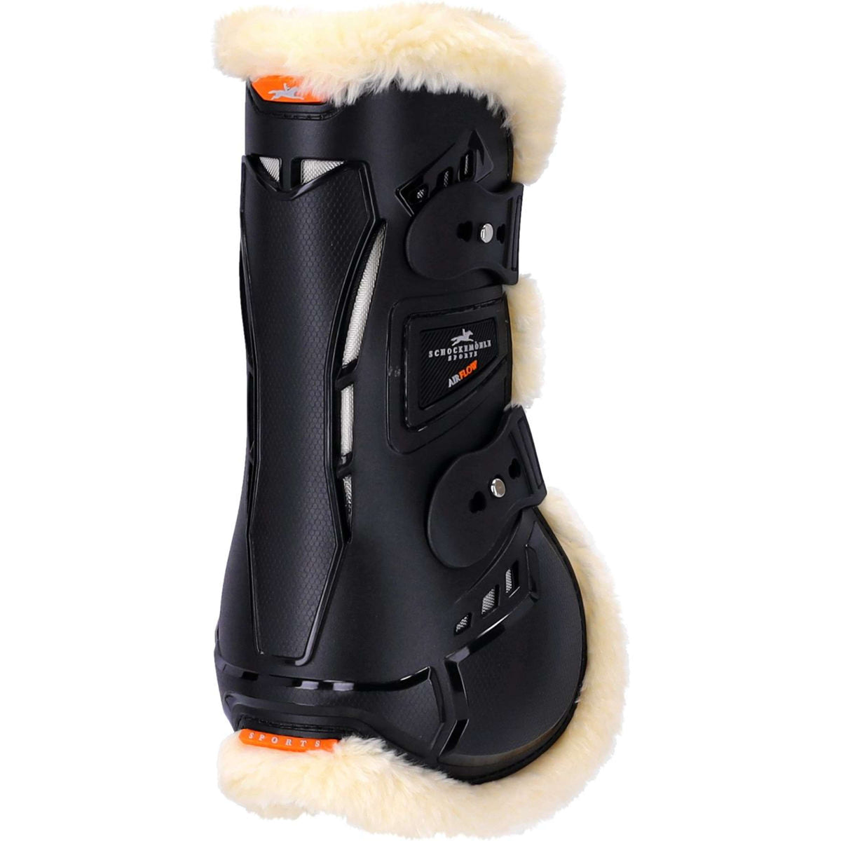 Schockemöhle Botas para tendones Airflow Champion con Pelo Negro