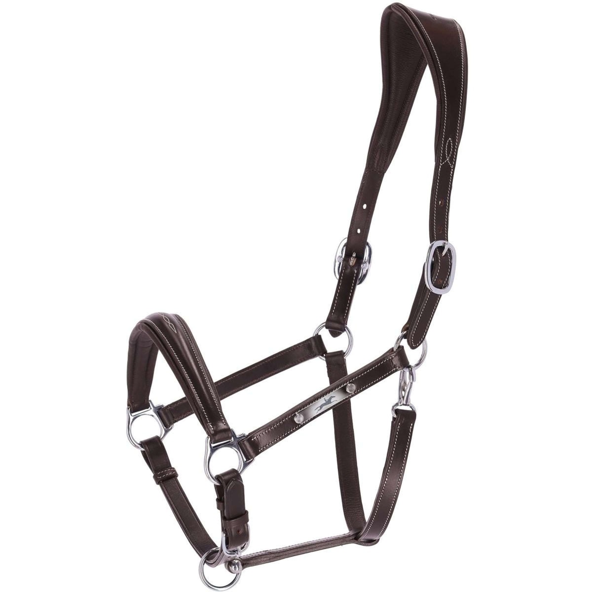 Schockemöhle Cabezada Frisco F Marron oscuro/crema/plata