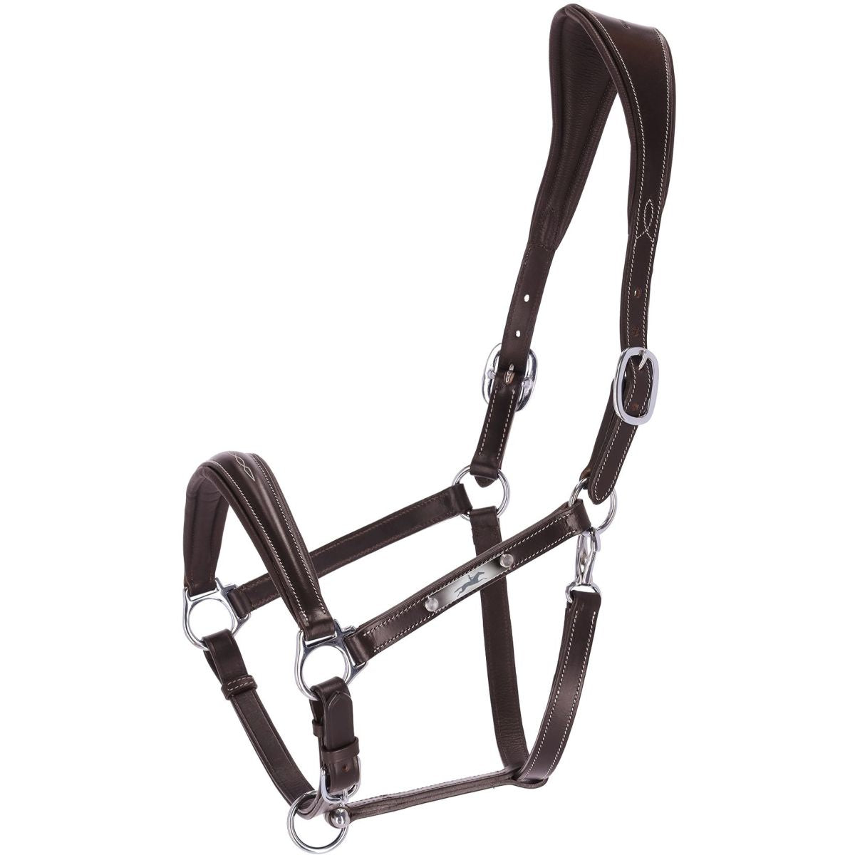 Schockemöhle Cabezada Frisco F Marron oscuro/crema/plata