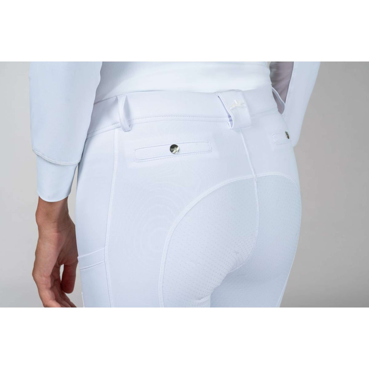 Schockemöhle Legging de Equitación Air Sporty Pro Full Grip Blanco