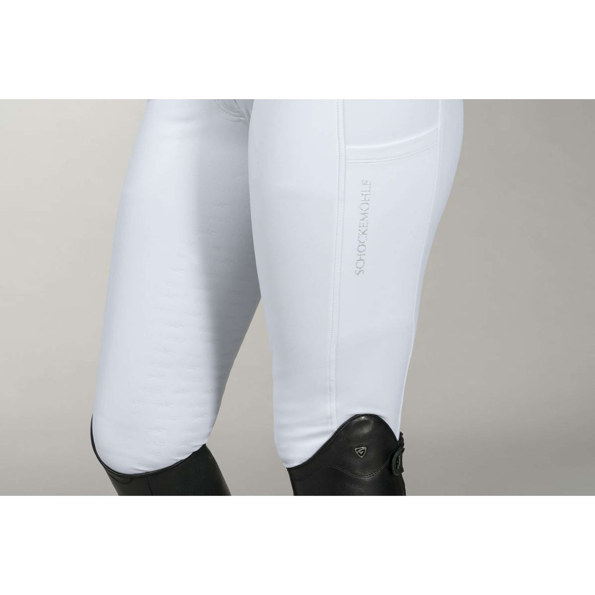 Schockemöhle Pantalones Carola Pro Full Grip Optical White