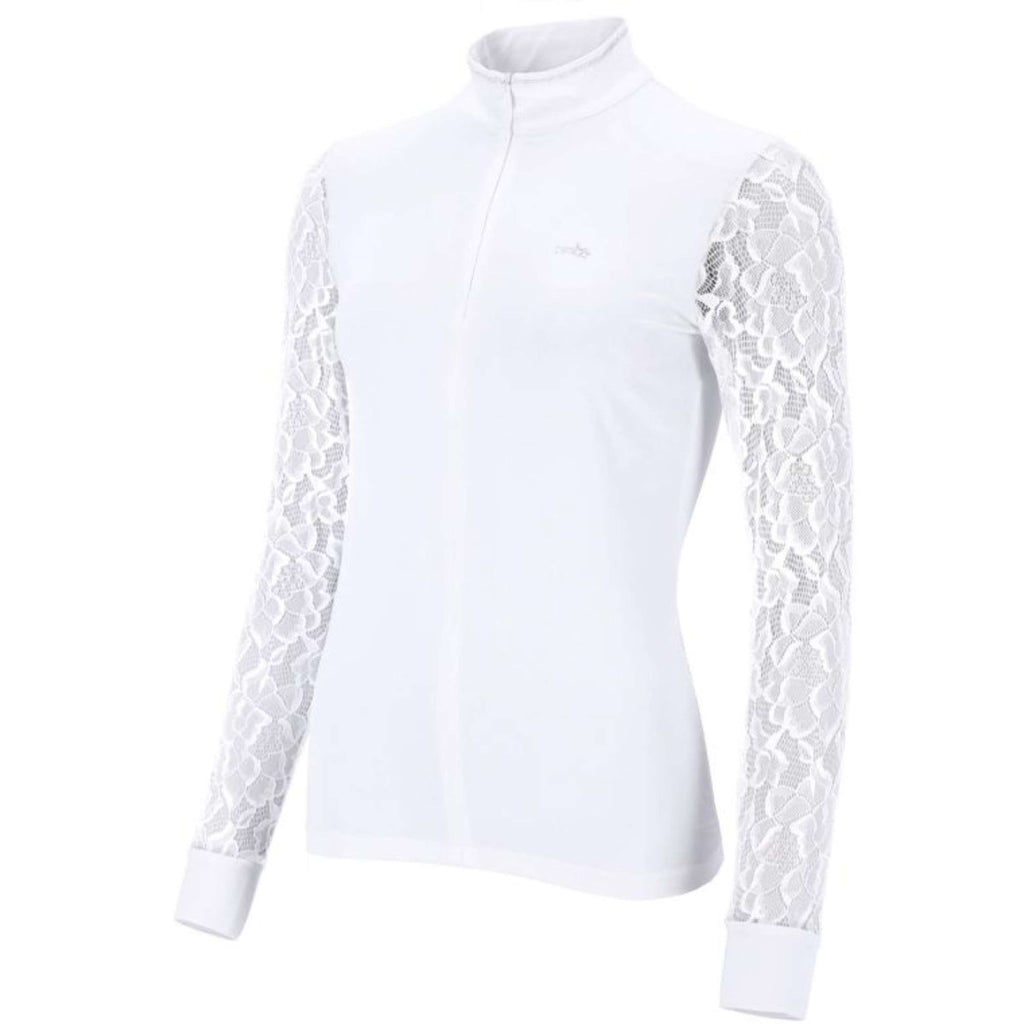 Schockemöhle Camiseta de Competición SPAlicia Lange mouwen Optical White