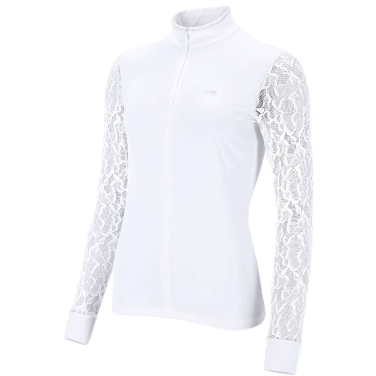 Schockemöhle Camiseta de Competición SPAlicia Lange mouwen Optical White