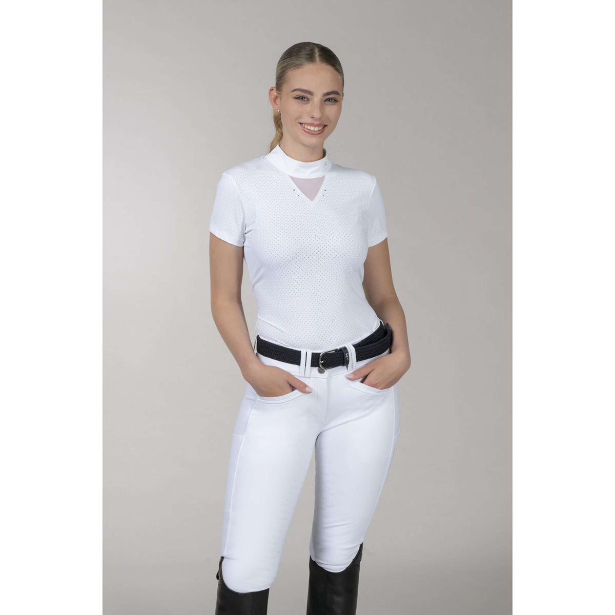 Schockemöhle Camiseta de Competición Lea Optical White