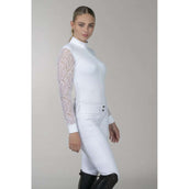 Schockemöhle Camiseta de Competición SPAlicia Lange mouwen Optical White