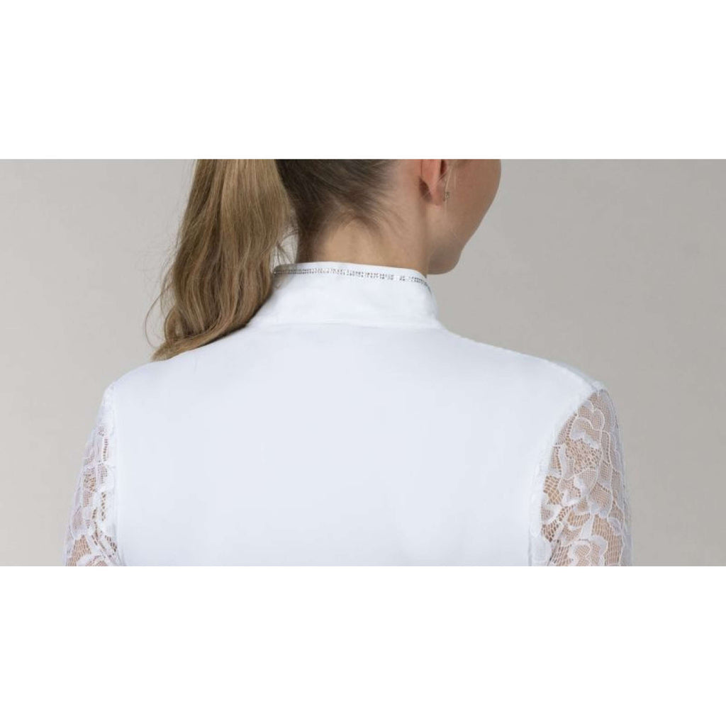 Schockemöhle Camiseta de Competición SPAlicia Lange mouwen Optical White
