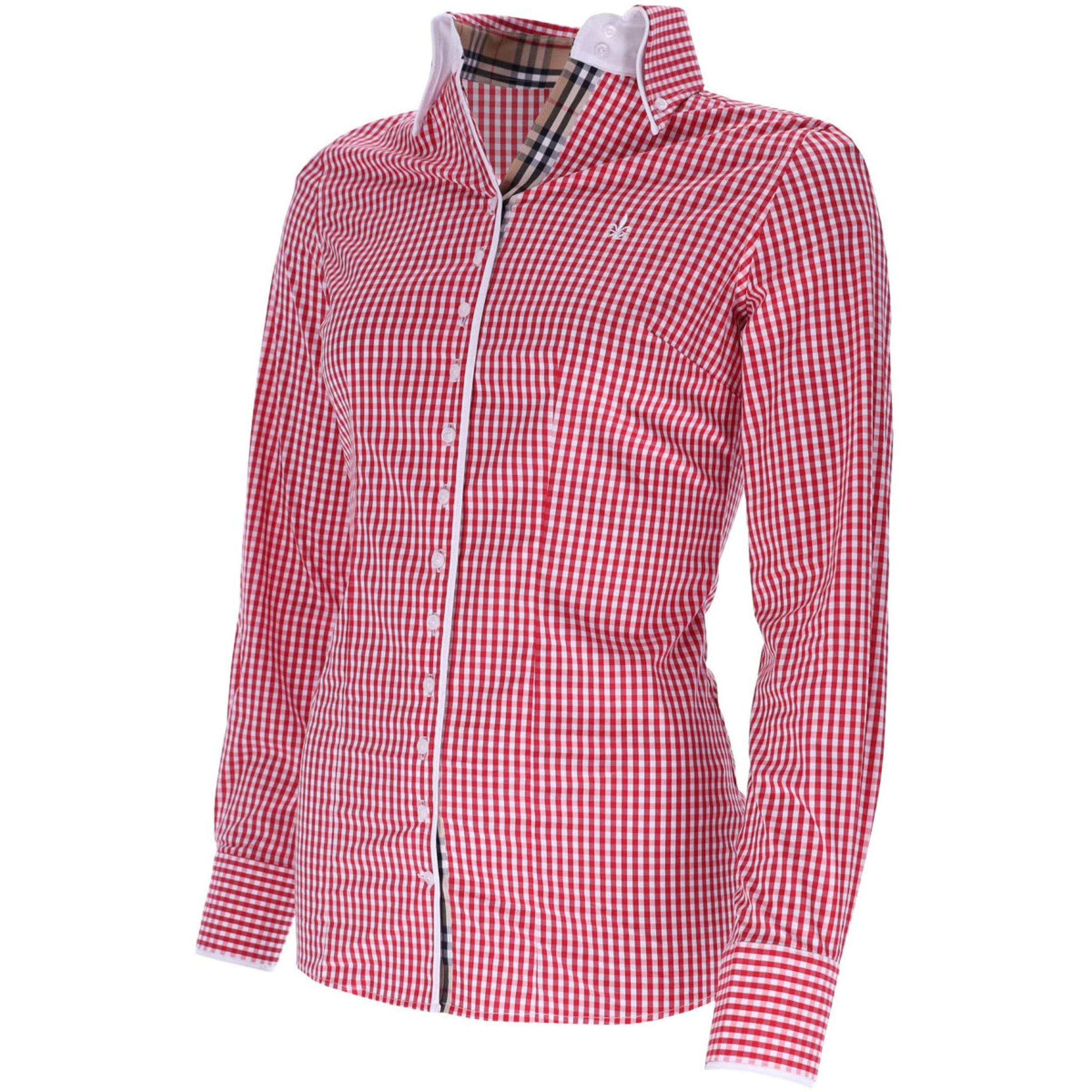 Schockemöhle Blusa FDL Eleonora London B Blanco Rojo Schockemöhle Blusa FDL Eleonora London B Blanco Rojo