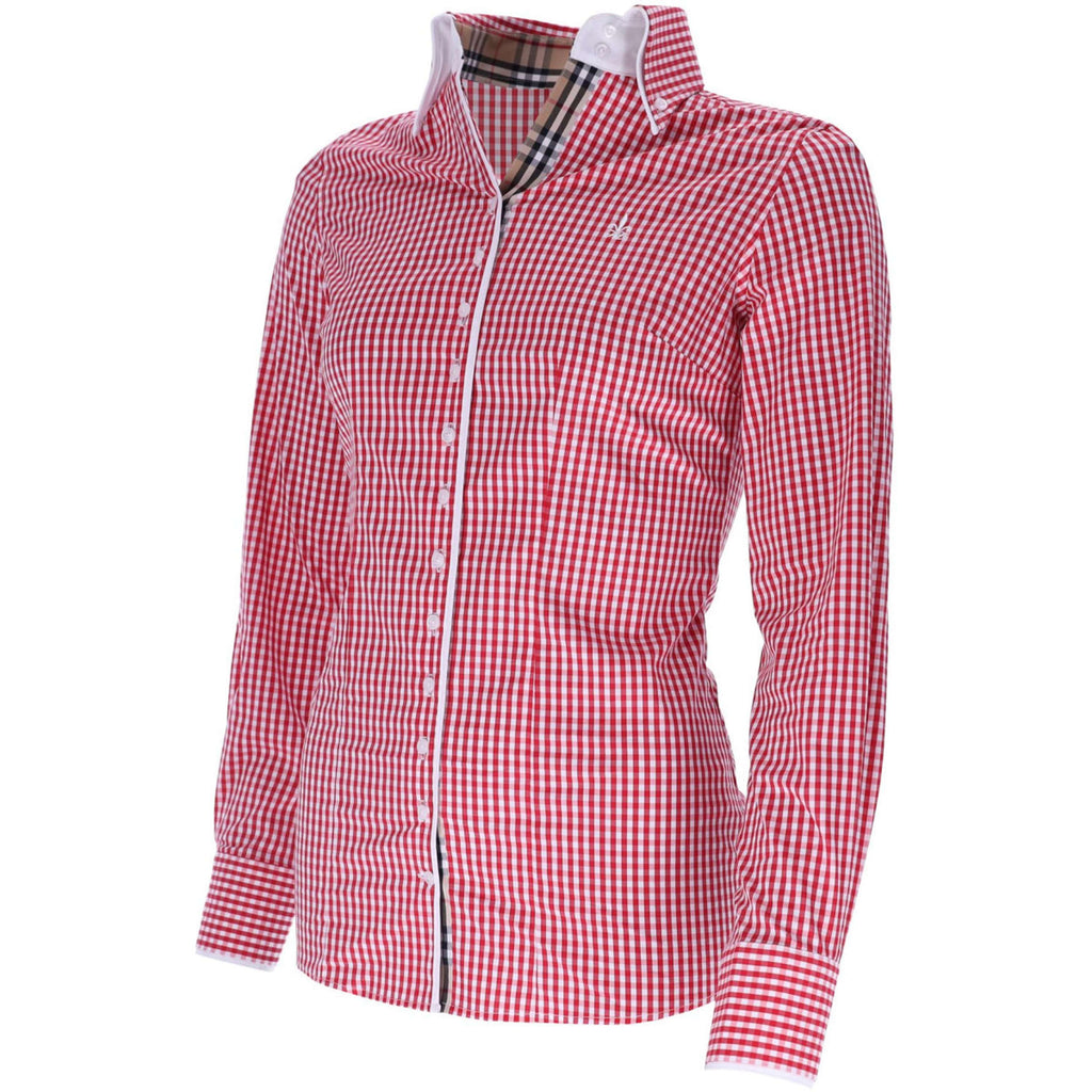 Schockemöhle Blusa FDL Eleonora London B Blanco Rojo