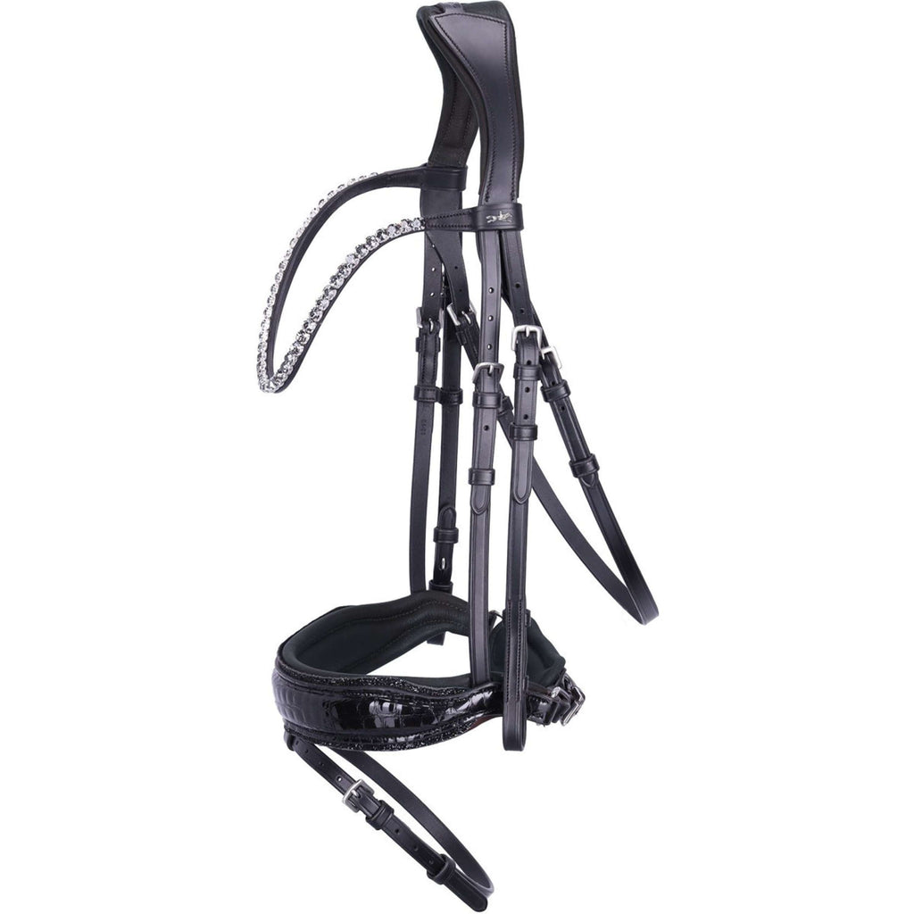 Schockemöhle Brida SPLuxury Doma Clásica Croco/Negro/Plata