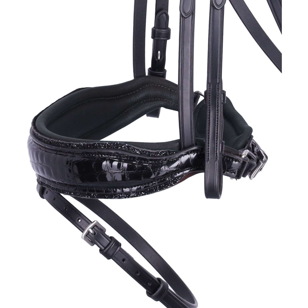 Schockemöhle Brida SPLuxury Doma Clásica Croco/Negro/Plata