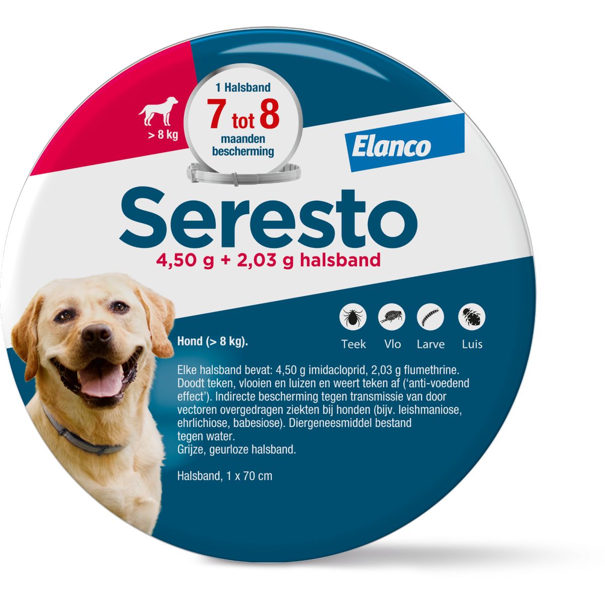 Seresto Collar Antipulgas y Garrapatas Perro Grande a partir de 8kg
