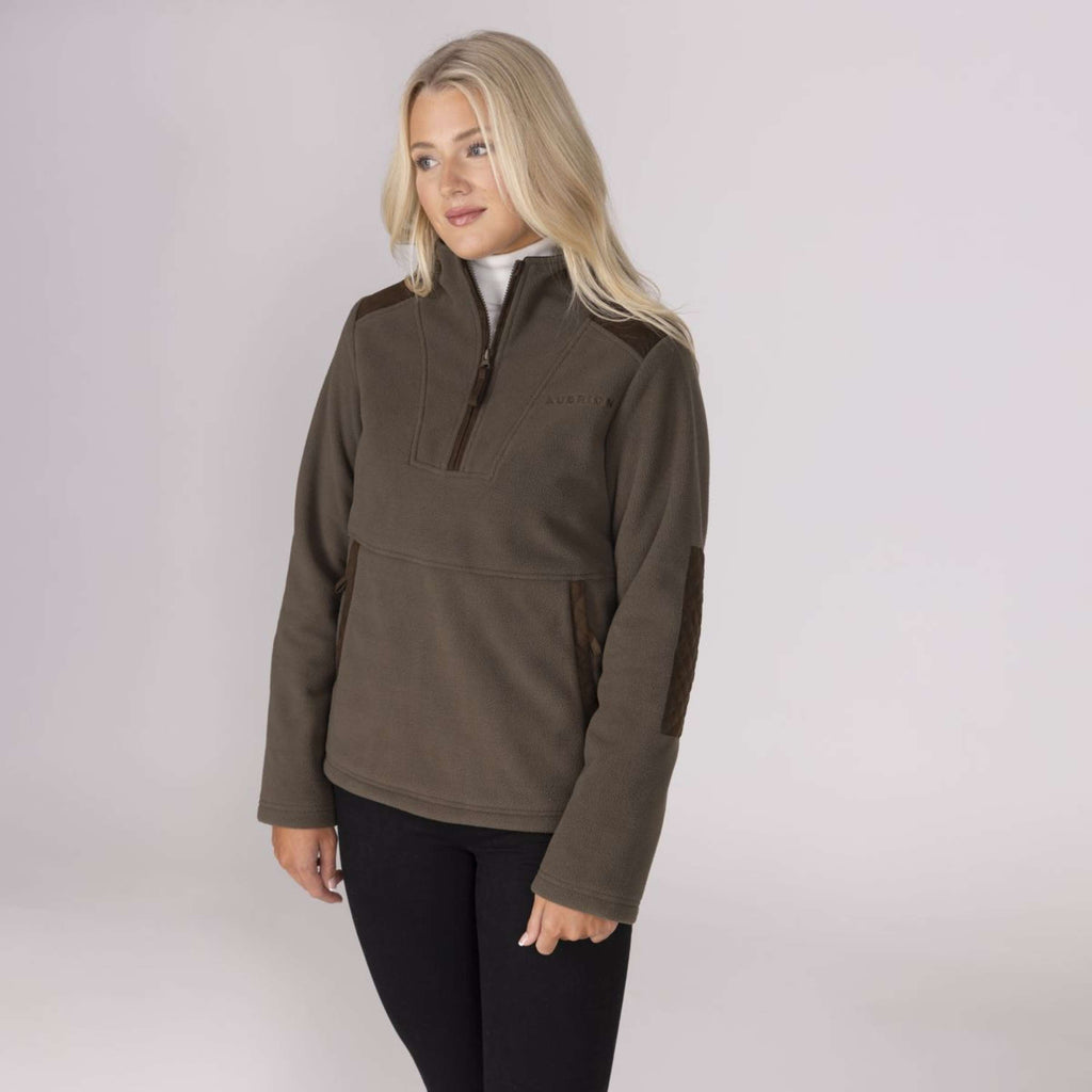 Aubrion by Shires Suéter Heritage Fleece Oliva oscura