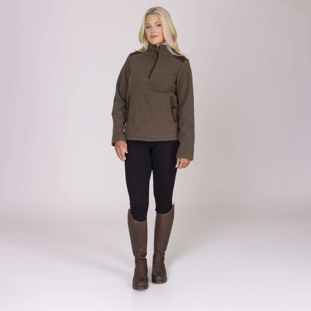 Aubrion by Shires Suéter Heritage Fleece Oliva oscura