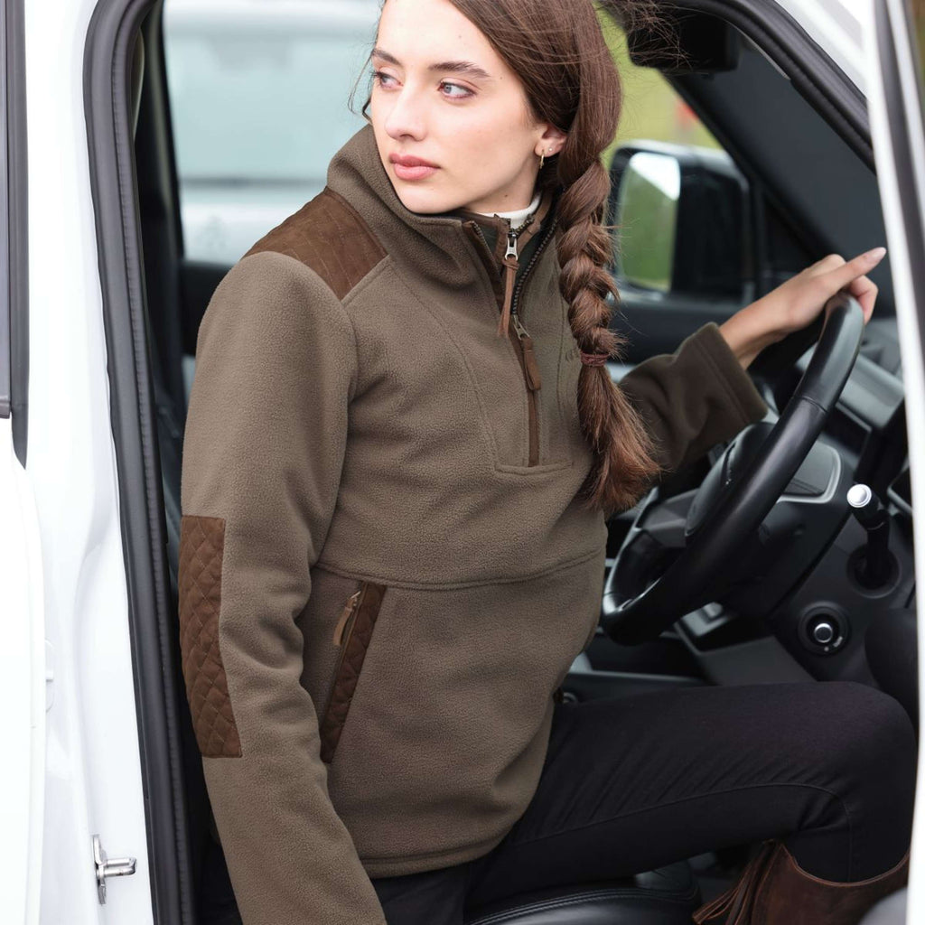 Aubrion by Shires Suéter Heritage Fleece Oliva oscura