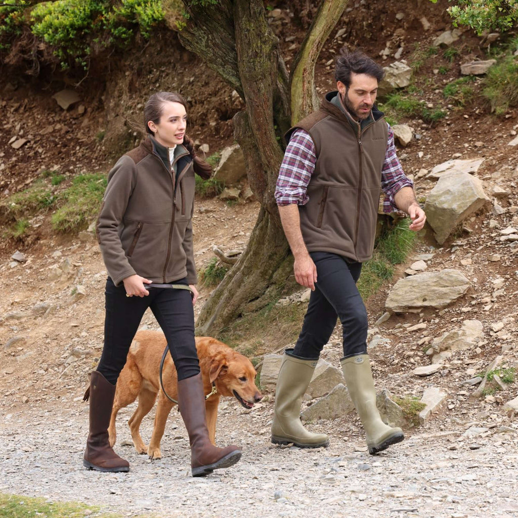 Aubrion by Shires Sudadera con capucha y cremallera Heritage Fleece Oliva oscura