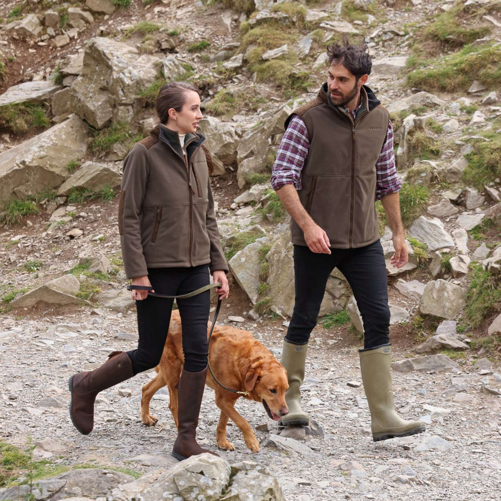 Aubrion by Shires Sudadera con capucha y cremallera Heritage Fleece Oliva oscura