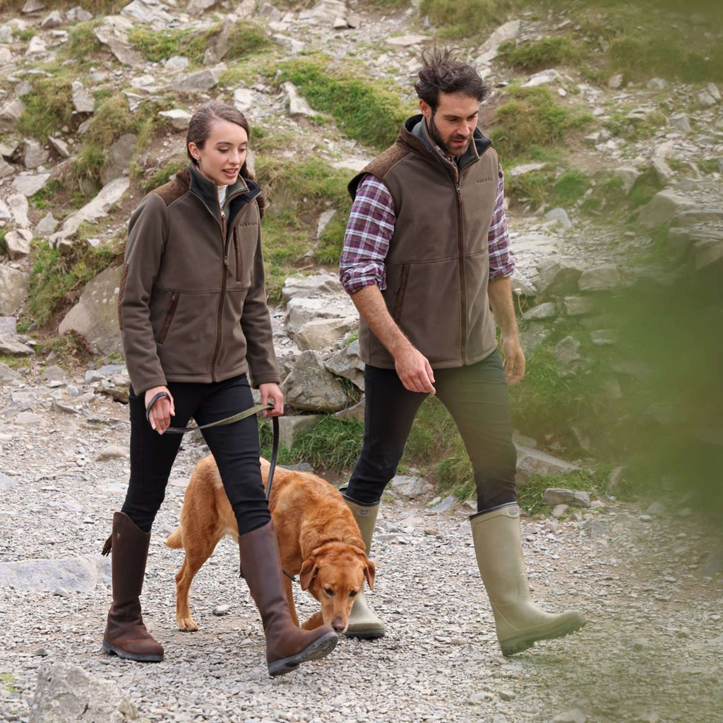 Aubrion by Shires Sudadera con capucha y cremallera Heritage Fleece Oliva oscura
