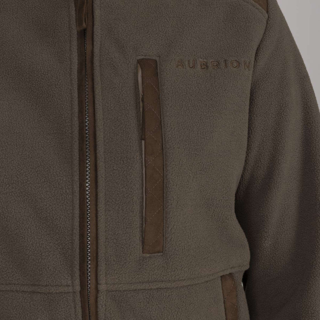 Aubrion by Shires Sudadera con capucha y cremallera Heritage Fleece Oliva oscura