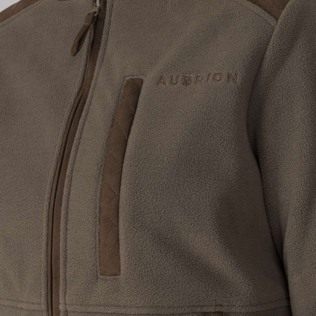 Aubrion by Shires Sudadera con capucha y cremallera Heritage Fleece Oliva oscura