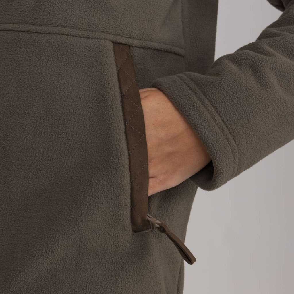 Aubrion by Shires Sudadera con capucha y cremallera Heritage Fleece Oliva oscura