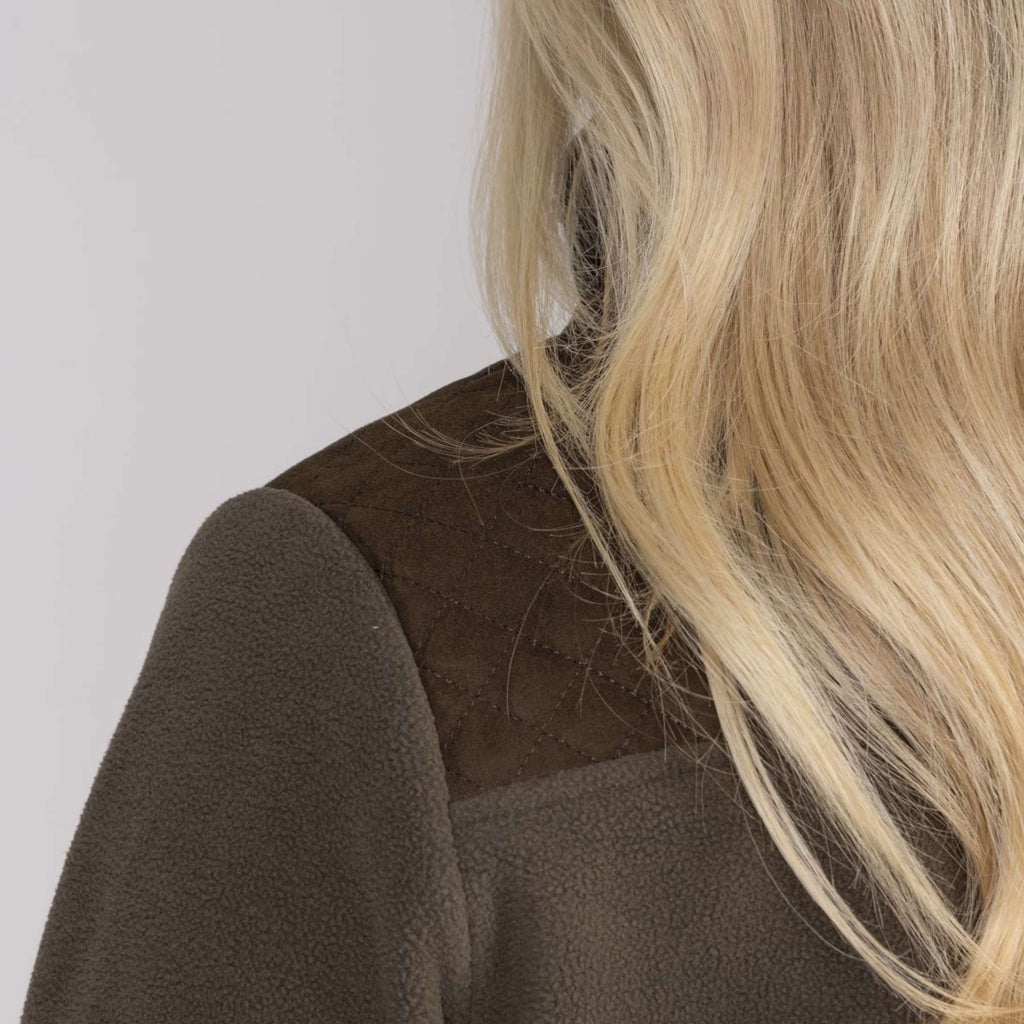 Aubrion by Shires Sudadera con capucha y cremallera Heritage Fleece Oliva oscura