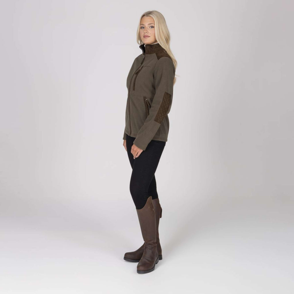 Aubrion by Shires Sudadera con capucha y cremallera Heritage Fleece Oliva oscura