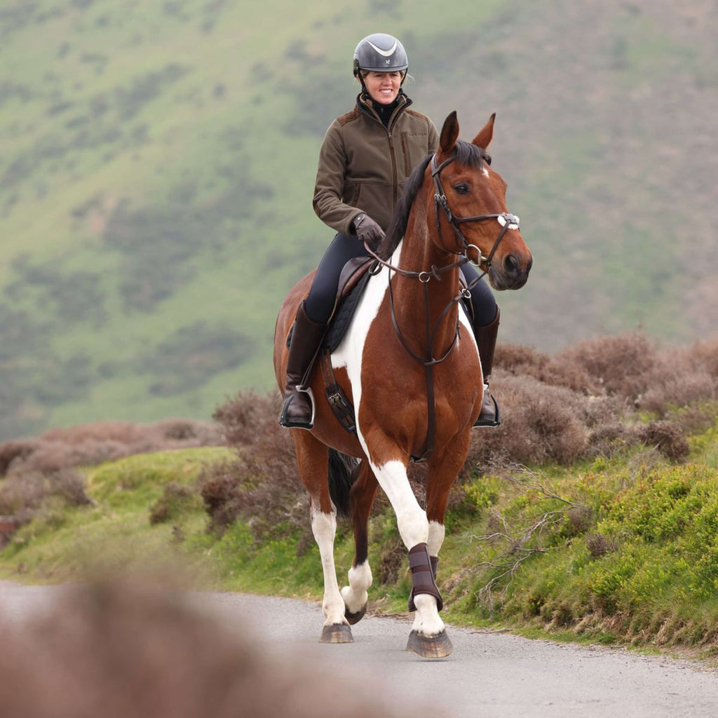 Aubrion by Shires Sudadera con capucha y cremallera Heritage Fleece Oliva oscura