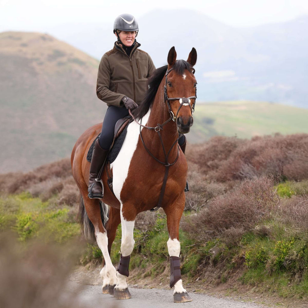 Aubrion by Shires Sudadera con capucha y cremallera Heritage Fleece Oliva oscura