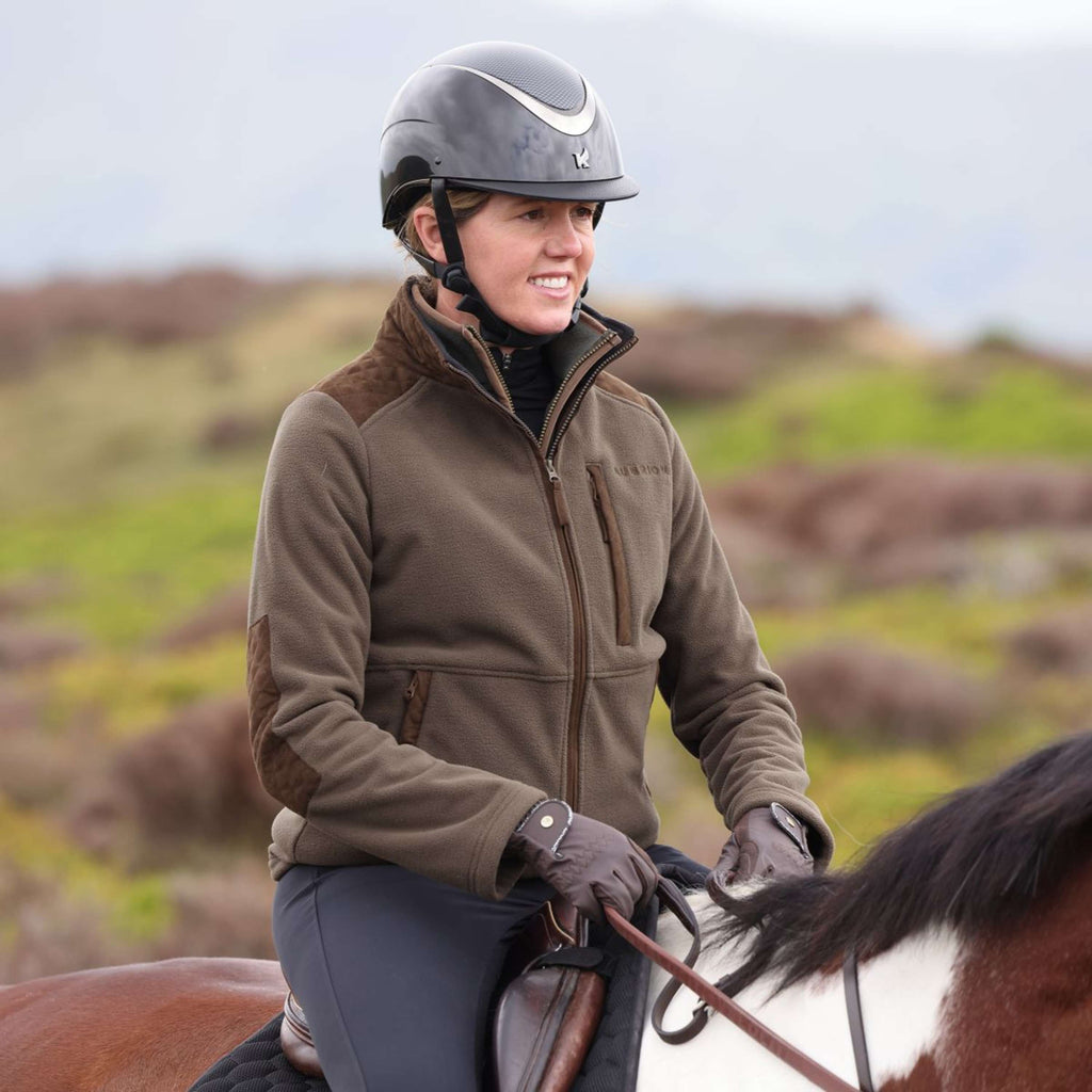 Aubrion by Shires Sudadera con capucha y cremallera Heritage Fleece Oliva oscura