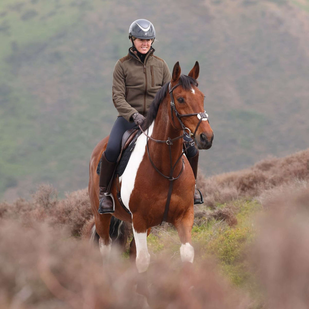 Aubrion by Shires Sudadera con capucha y cremallera Heritage Fleece Oliva oscura