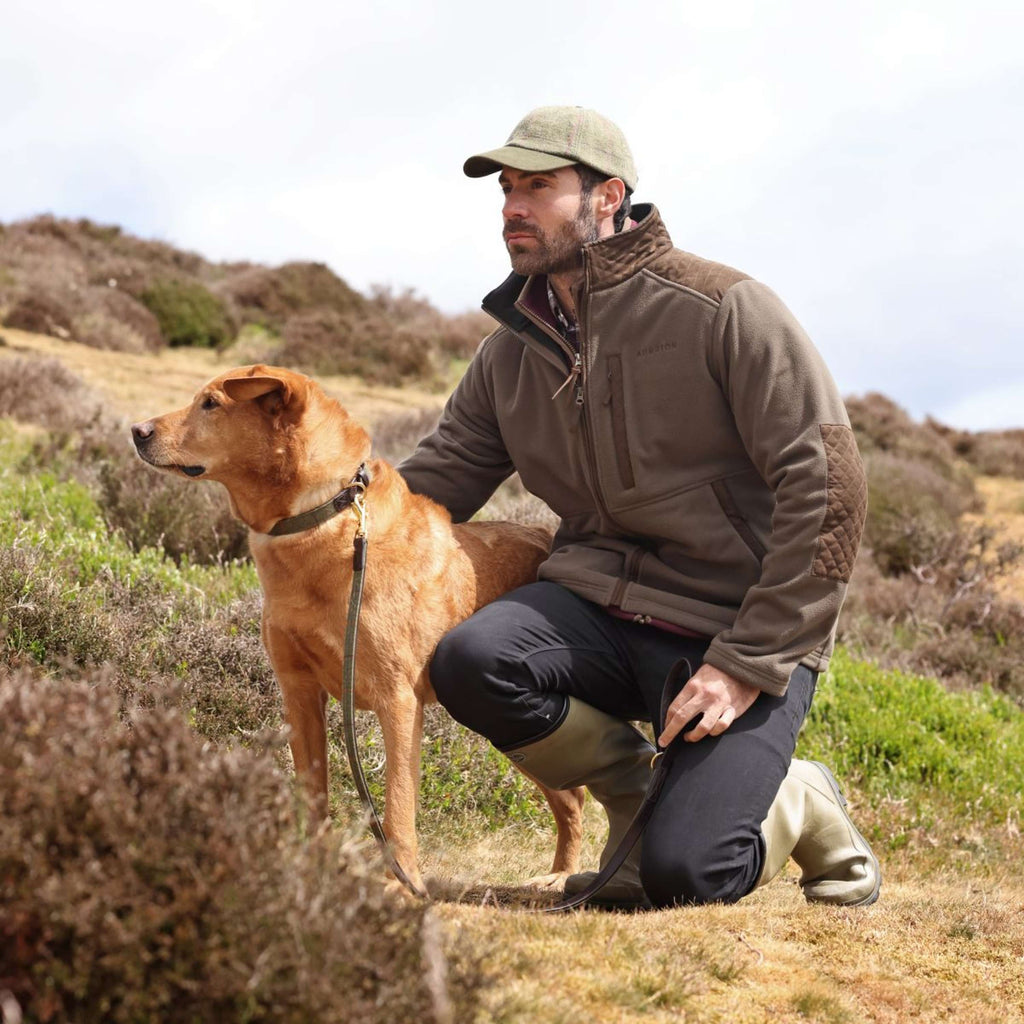 Aubrion by Shires Sudadera con capucha y cremallera Heritage Fleece Oliva oscura