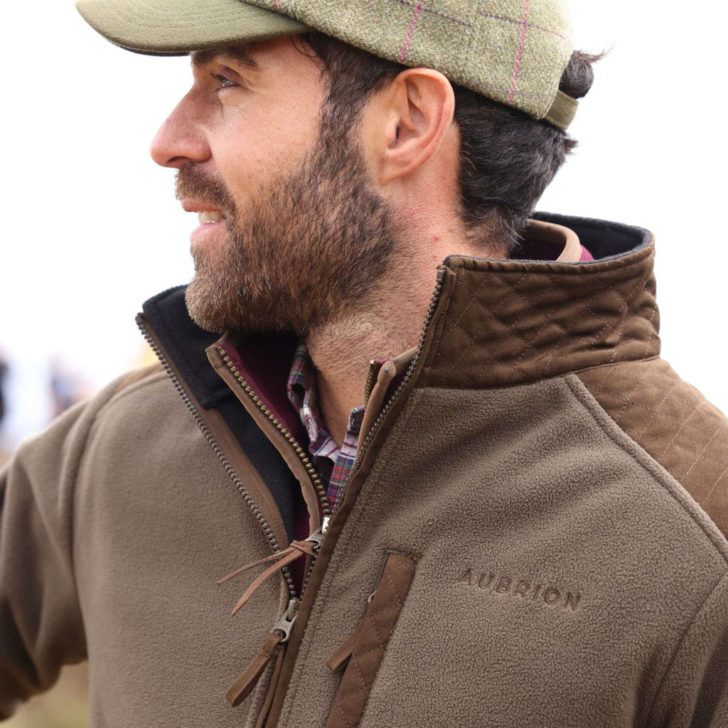 Aubrion by Shires Sudadera con capucha y cremallera Heritage Fleece Oliva oscura