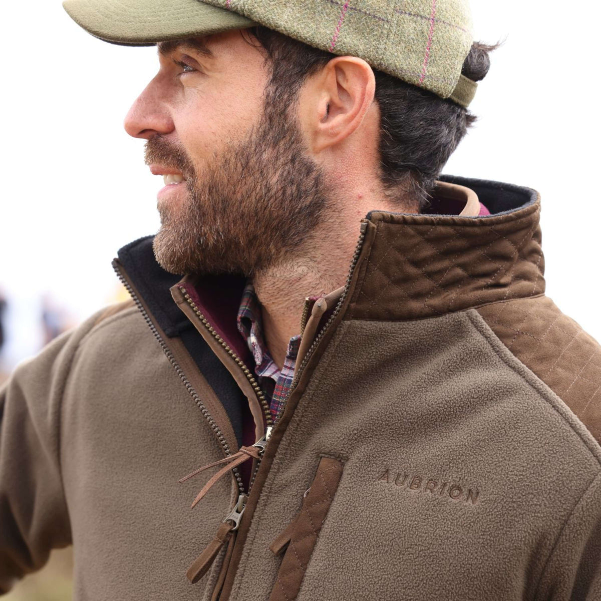 Aubrion by Shires Sudadera con capucha y cremallera Heritage Fleece Oliva oscura