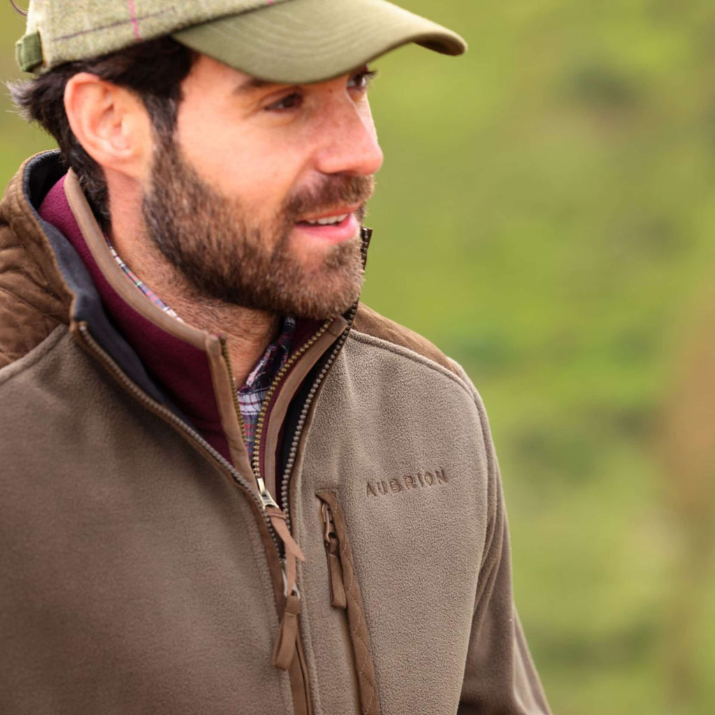 Aubrion by Shires Sudadera con capucha y cremallera Heritage Fleece Oliva oscura