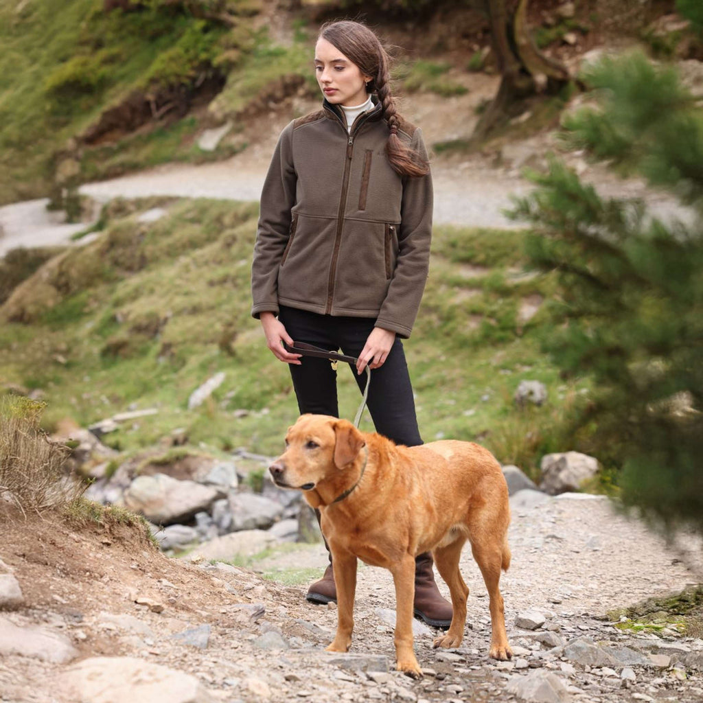 Aubrion by Shires Sudadera con capucha y cremallera Heritage Fleece Oliva oscura