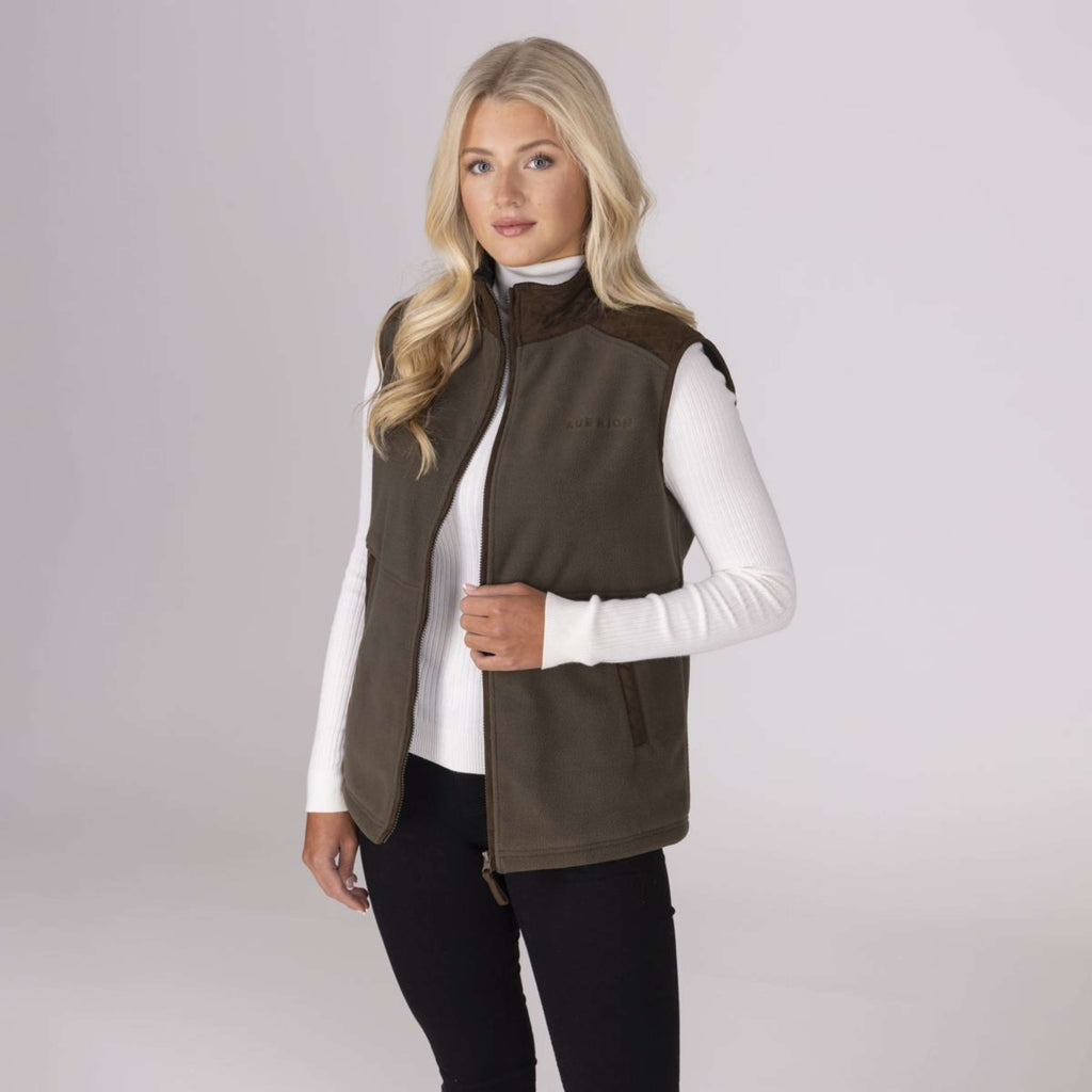 Aubrion by Shires Chaleco Heritage Fleece Oliva oscura