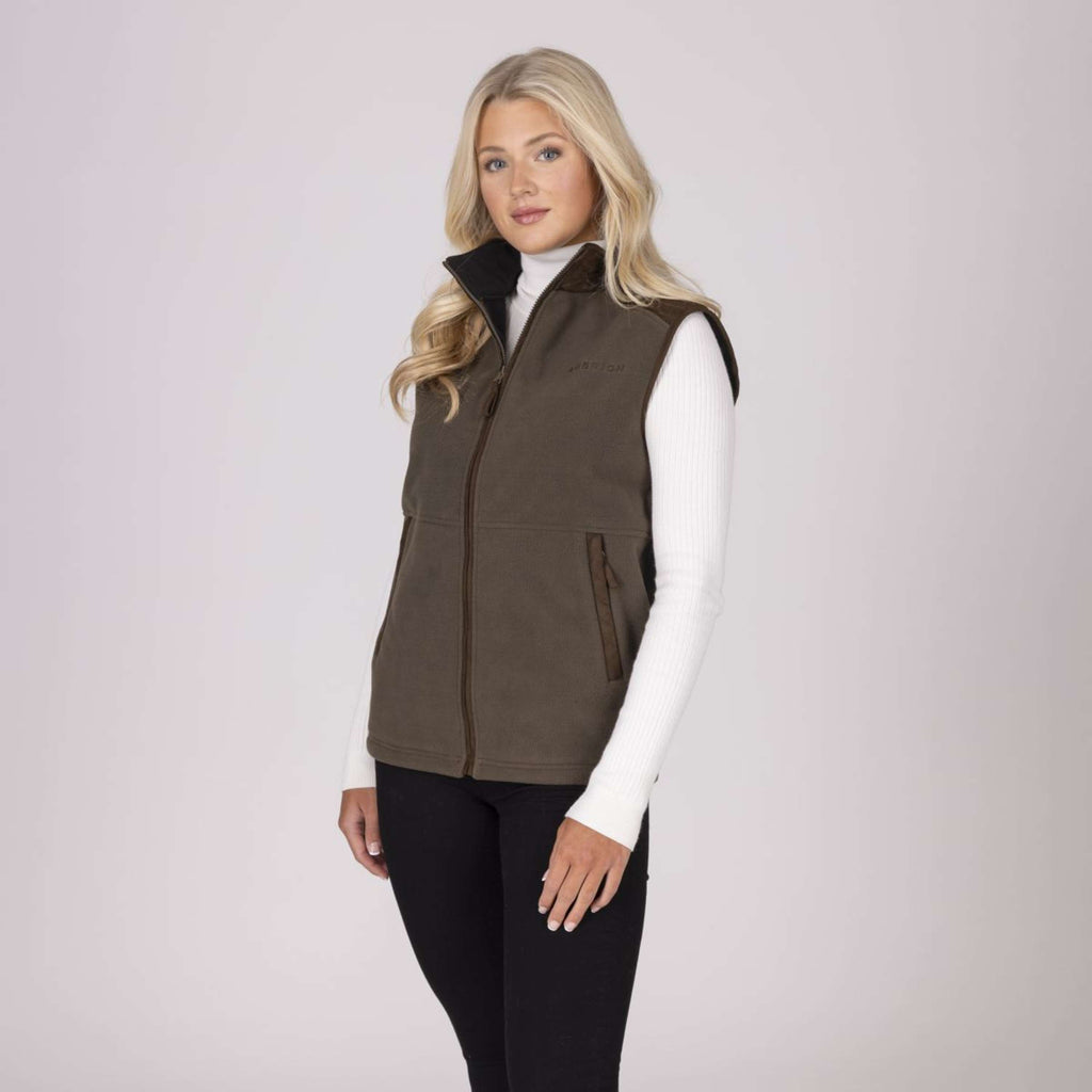 Aubrion by Shires Chaleco Heritage Fleece Oliva oscura
