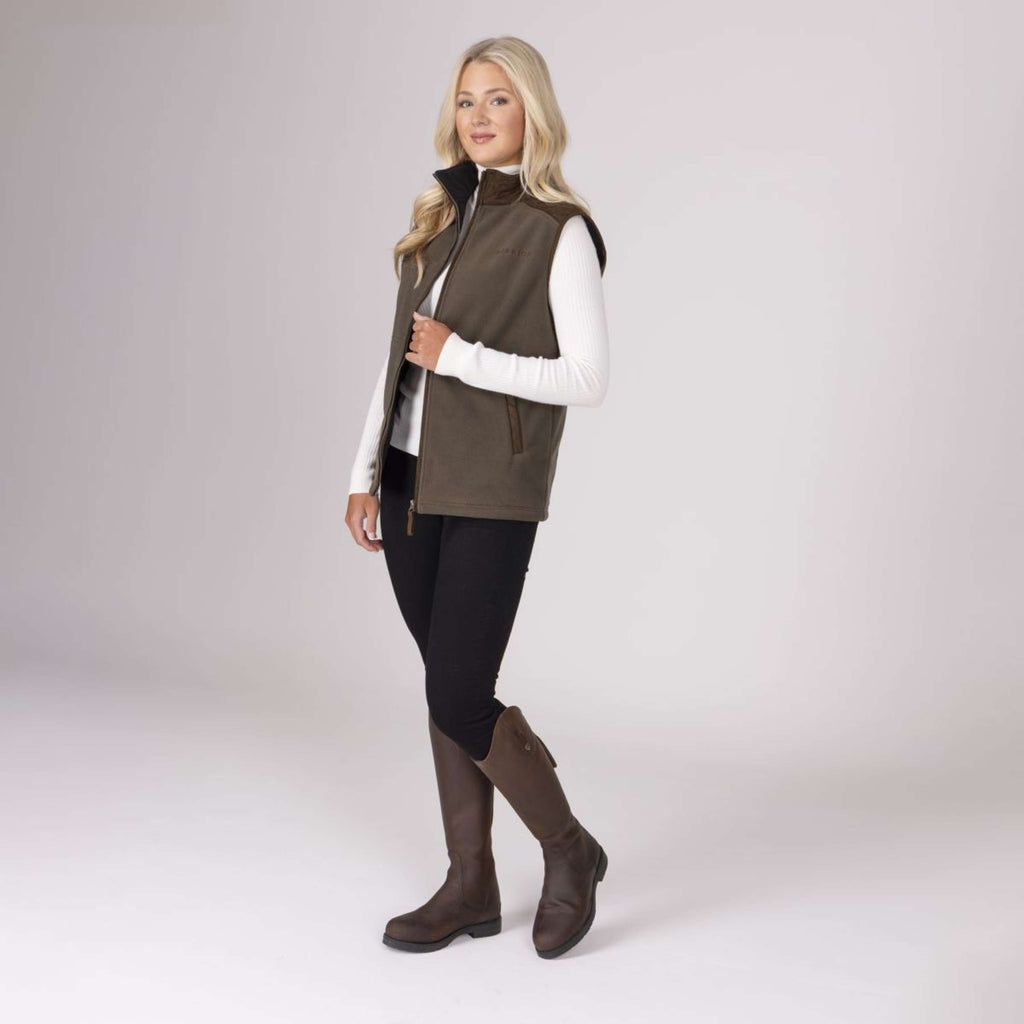 Aubrion by Shires Chaleco Heritage Fleece Oliva oscura