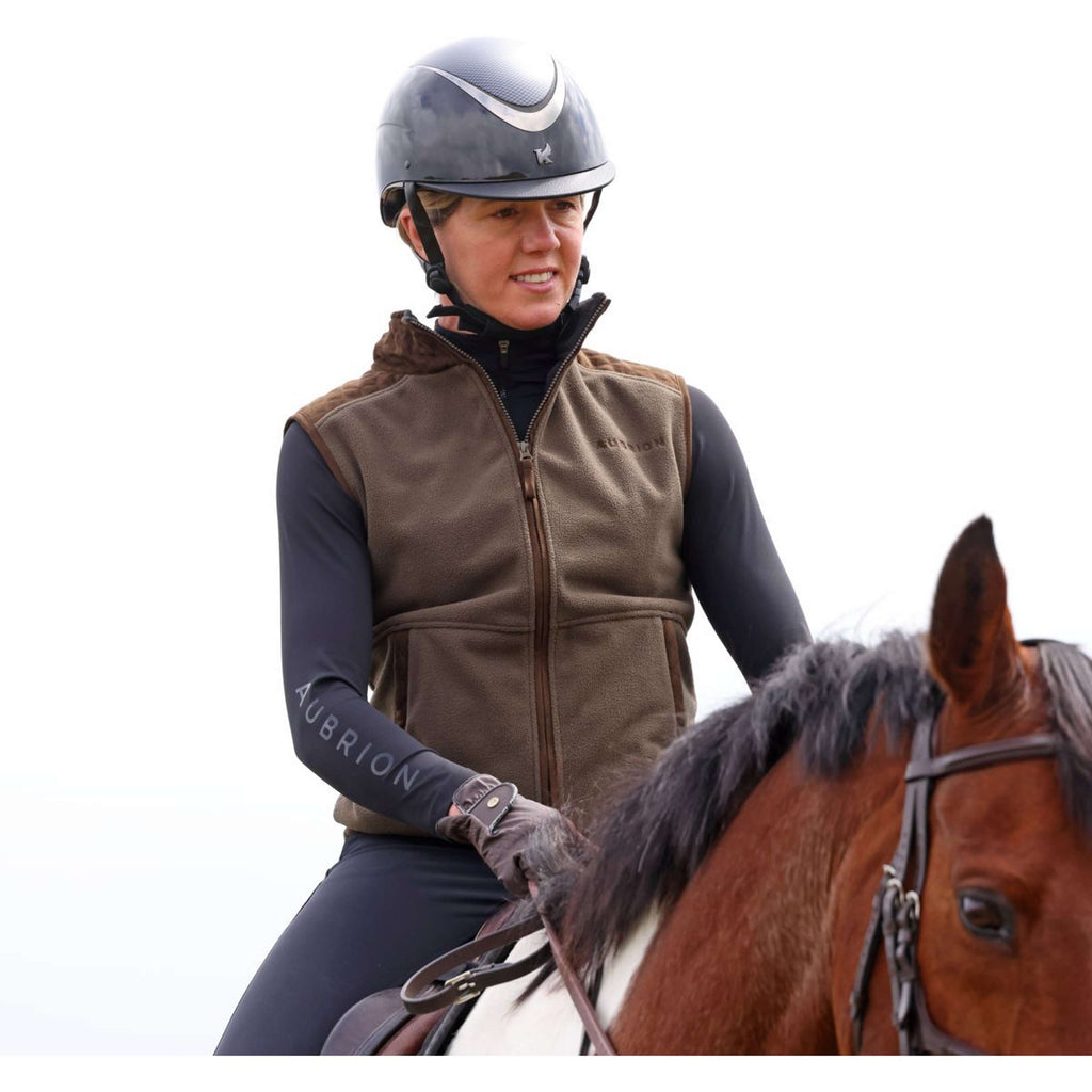 Aubrion by Shires Chaleco Heritage Fleece Oliva oscura