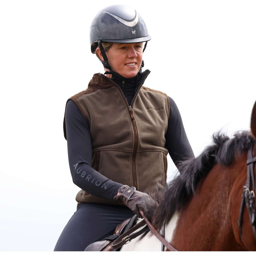 Aubrion by Shires Chaleco Heritage Fleece Oliva oscura