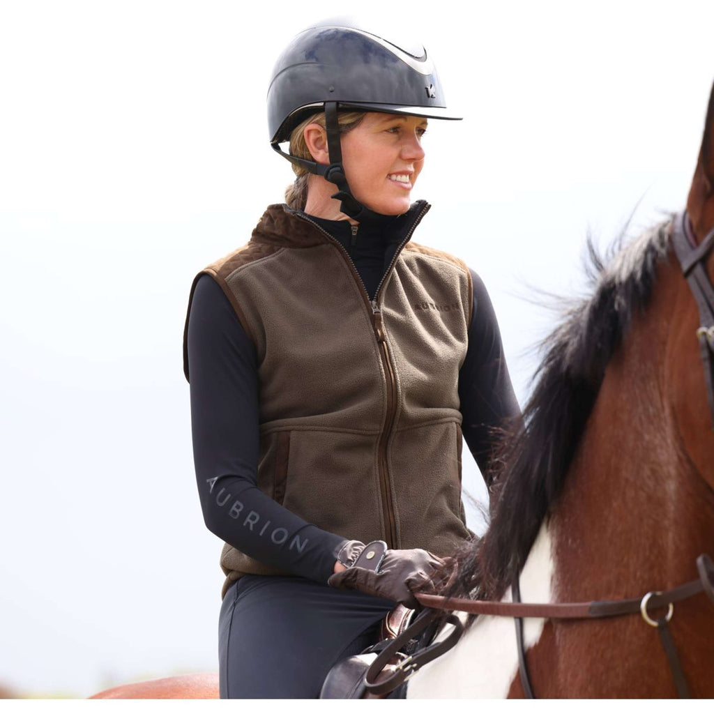 Aubrion by Shires Chaleco Heritage Fleece Oliva oscura