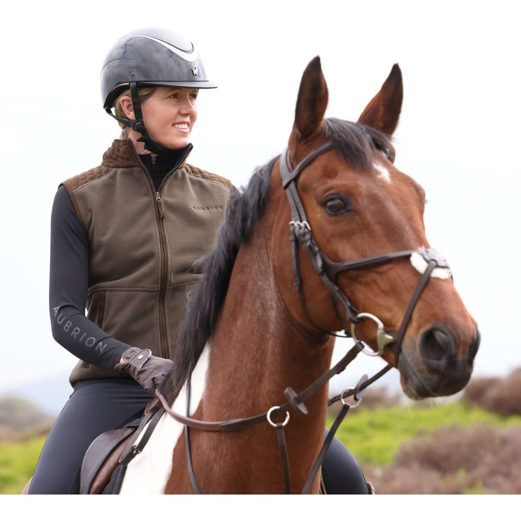 Aubrion by Shires Chaleco Heritage Fleece Oliva oscura