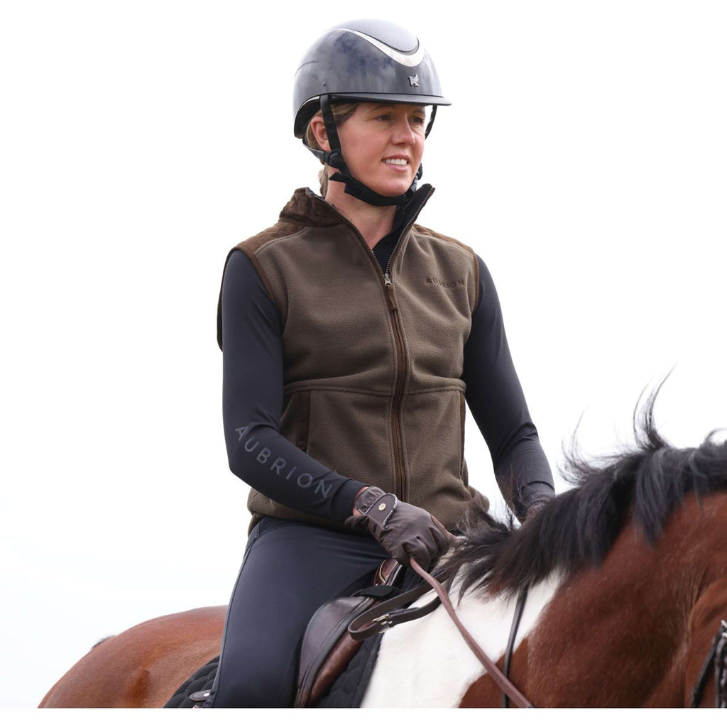 Aubrion by Shires Chaleco Heritage Fleece Oliva oscura