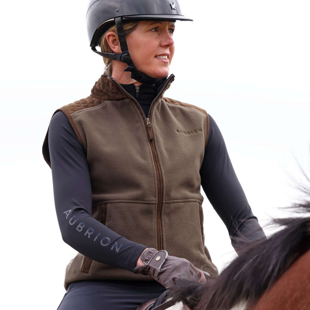 Aubrion by Shires Chaleco Heritage Fleece Oliva oscura