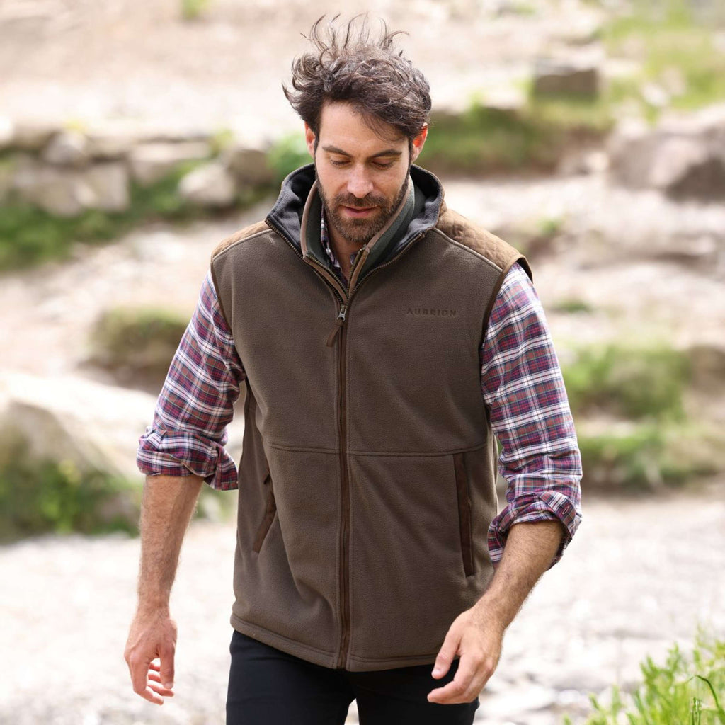 Aubrion by Shires Chaleco Heritage Fleece Oliva oscura