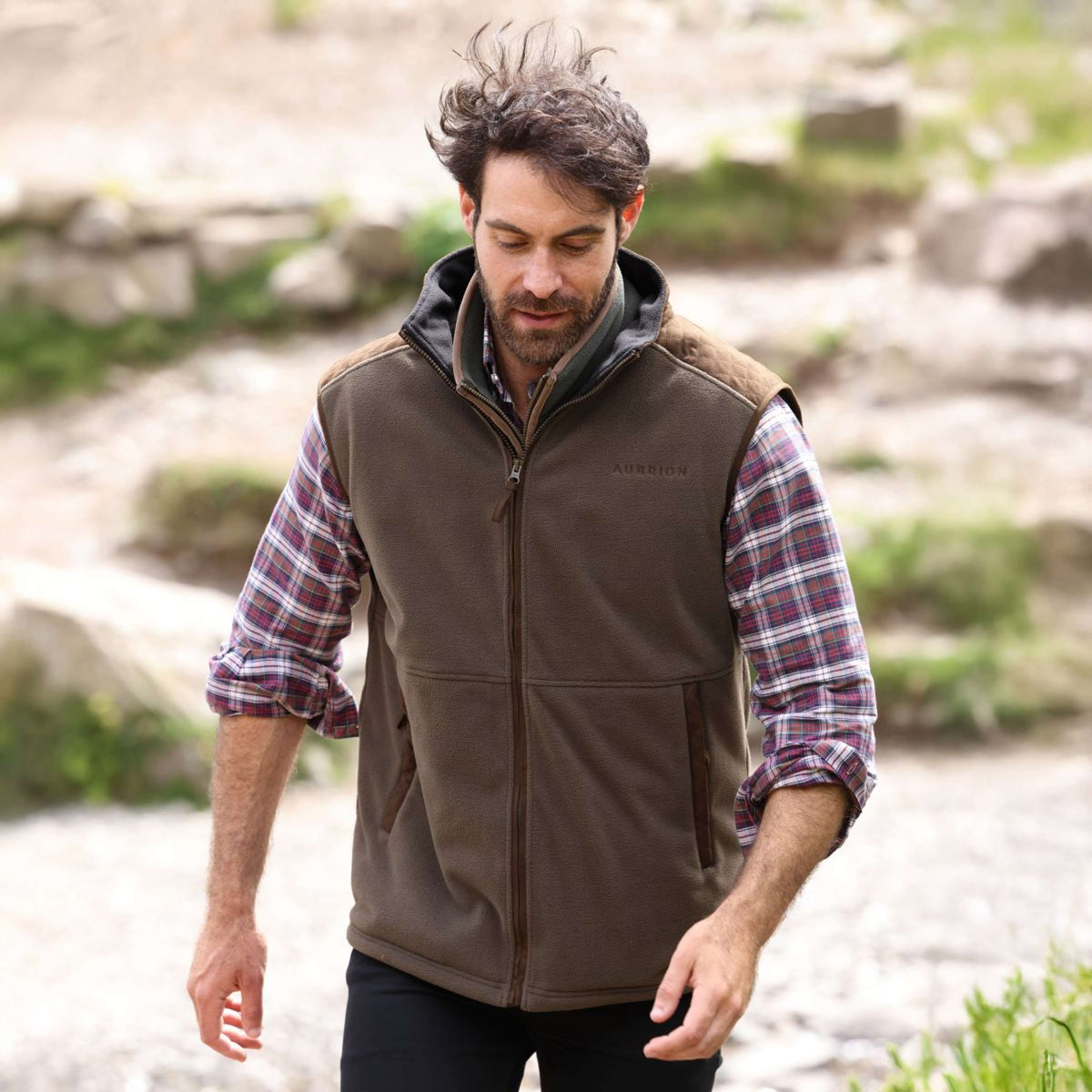 Aubrion by Shires Chaleco Heritage Fleece Oliva oscura