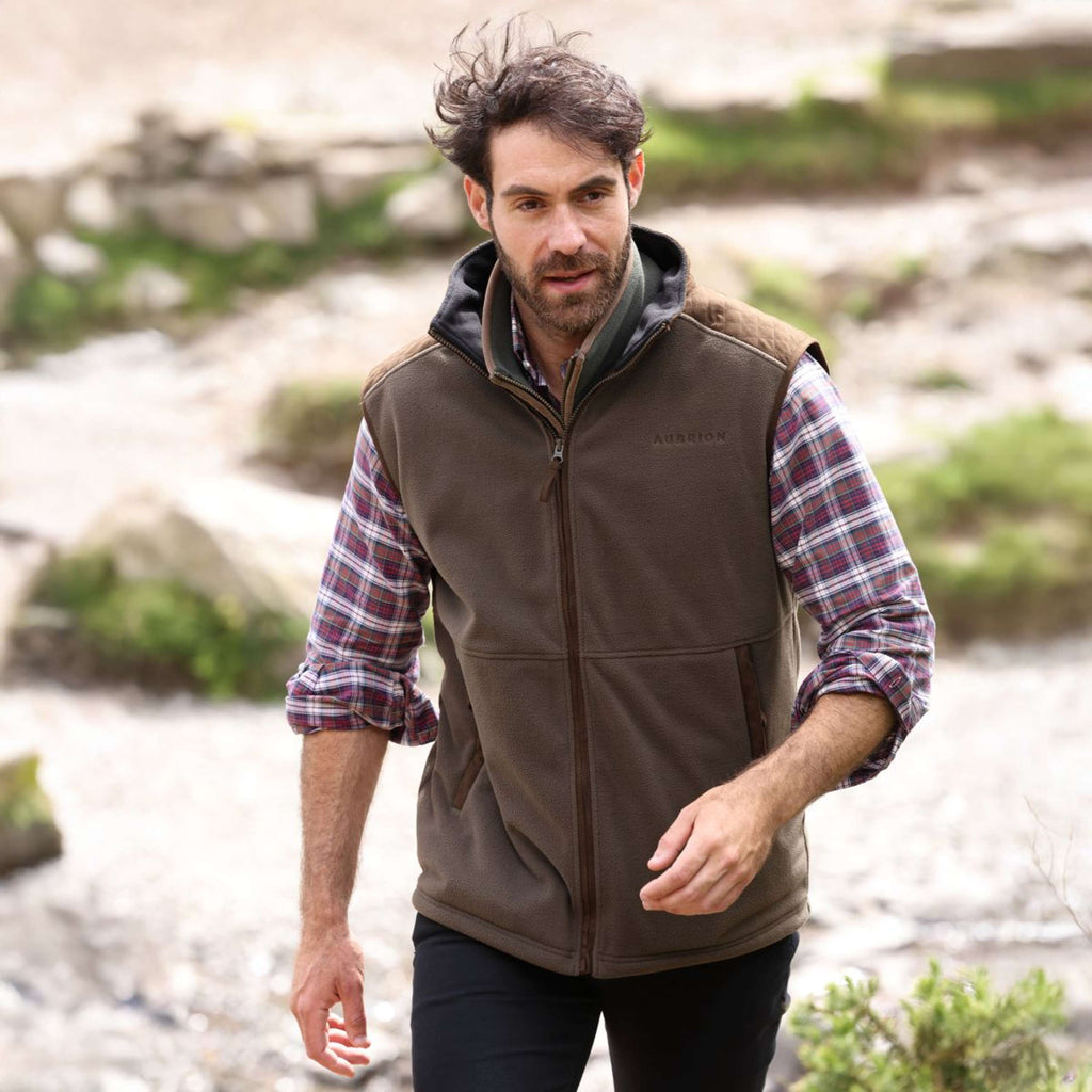 Aubrion by Shires Chaleco Heritage Fleece Oliva oscura