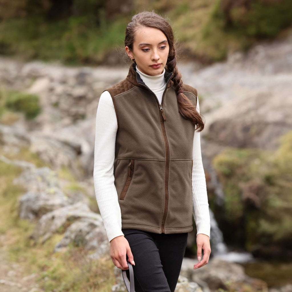 Aubrion by Shires Chaleco Heritage Fleece Oliva oscura