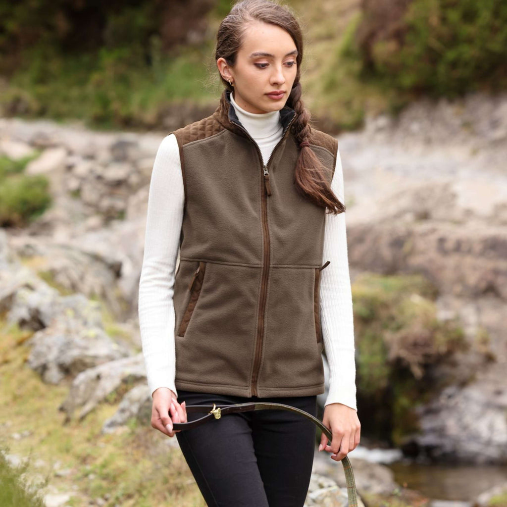 Aubrion by Shires Chaleco Heritage Fleece Oliva oscura